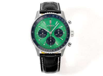 Breitling 43MM in Diameter Navitimer Series B01 Movement Green Watch